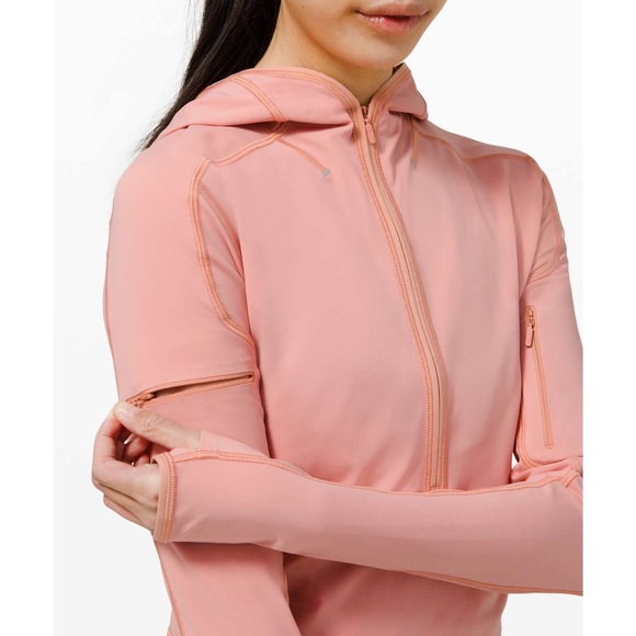 Lululemon Break a Trail 1/2 Zip Hoodie in Pink Pastel - Picture 10 of 14